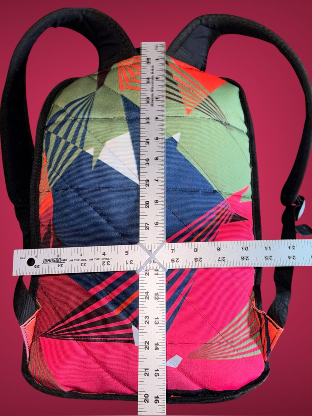 Volcom Patchwork Geometric Colorblock Skate Backpack Adjustable Straps - Picture 8 of 8